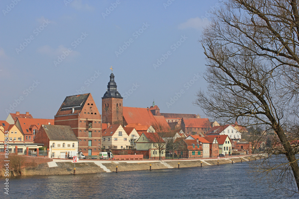 Blick auf Havelberg an der Havel (Mecklenburg-Vorpommern)