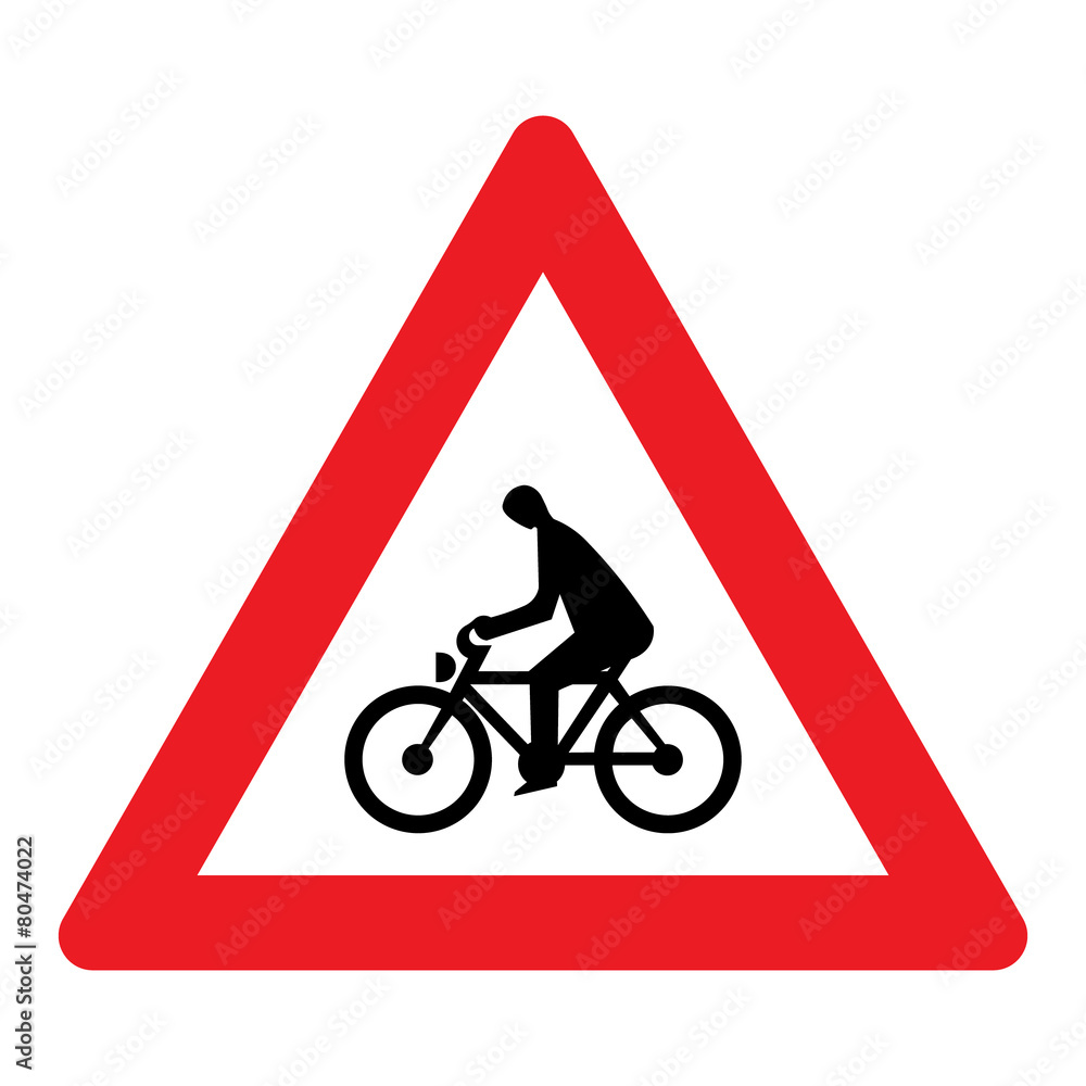 Bicycle crossing sign