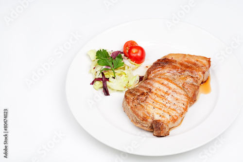 Great beef steak with vegetables