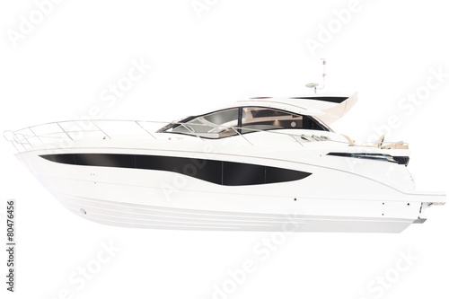 Yacht isolated on a white background