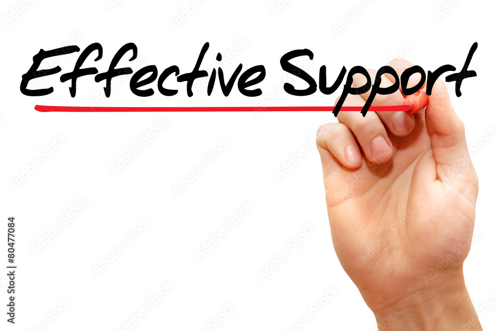 Hand writing Effective Support with marker, business concept Hand writing Effective Support with marker, business concept