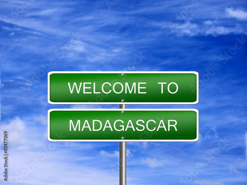 Madagascar Welcome Travel Sign
