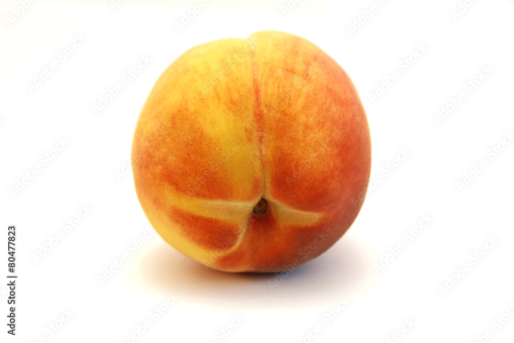 Fresh Peach Isolated On The White Background Fresh Peach Isolated On The White Background