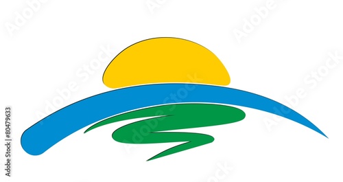 Sun and sea logo