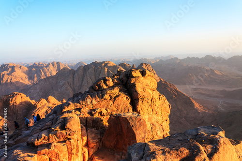 Fototapeta Naklejka Na Ścianę i Meble -  Sinai desert and mountains at dawn