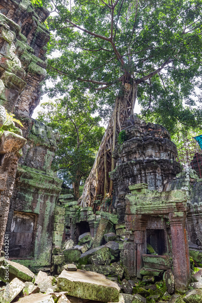 Ancient Ta Prohm or Rajavihara Temple ruins Ancient Ta Prohm or Rajavihara Temple ruins