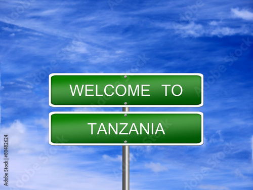 Tanzania Welcome Travel Sign