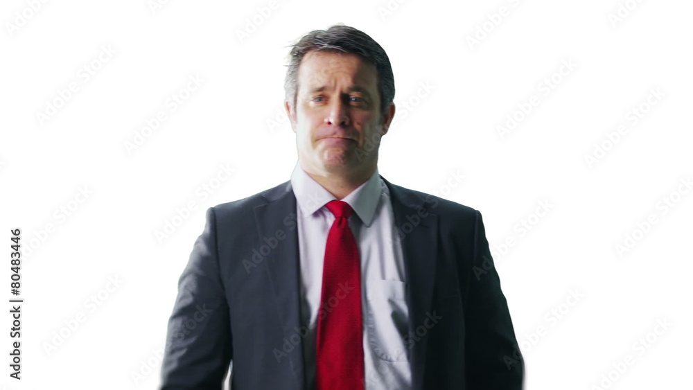 Portrait of successful mature businessman on white background Portrait of successful mature businessman on white background