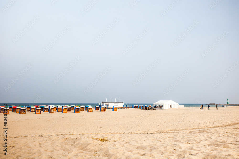 Fototapeta premium Strand in Warnemünde