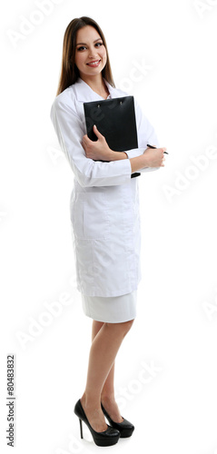 Young beautiful doctor with...