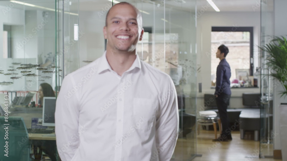 Portrait of fashionable young professional in contemporary office Portrait of fashionable young professional in contemporary office