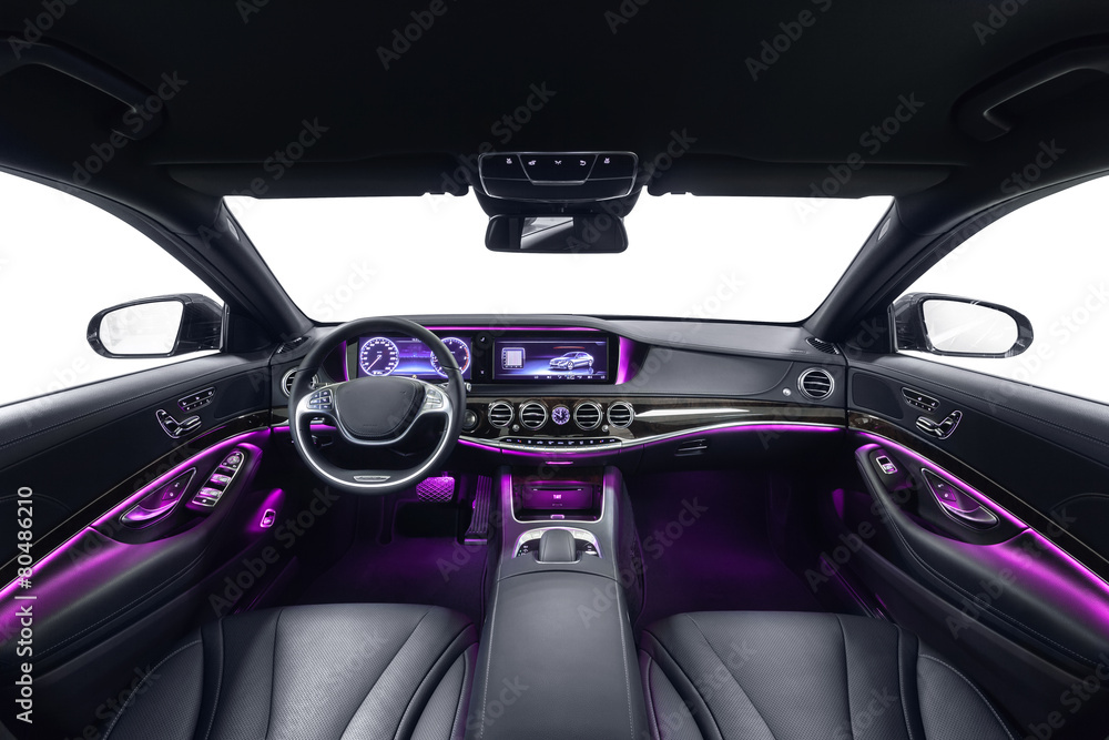 Naklejka premium Car interior voilet ambient light