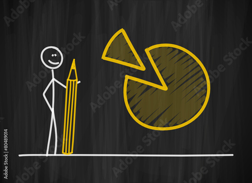 tafel mk mit bleistift kuchen diagramm I
