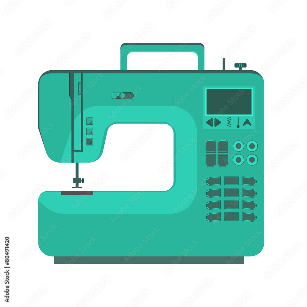 object sewing machine. Flat design object sewing machine. Flat design