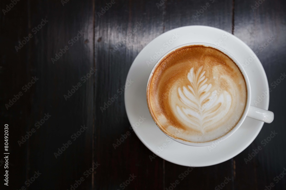 A cup of coffee latte A cup of coffee latte