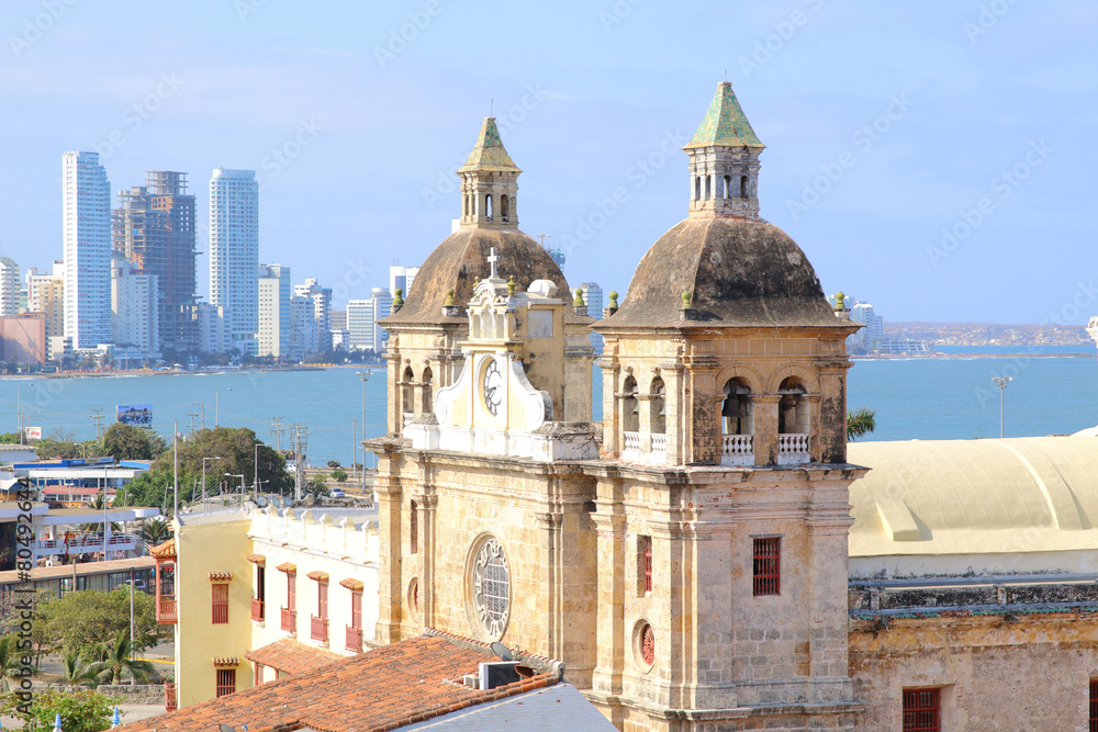 Church of St Peter Claver in Cartagena, Colombia