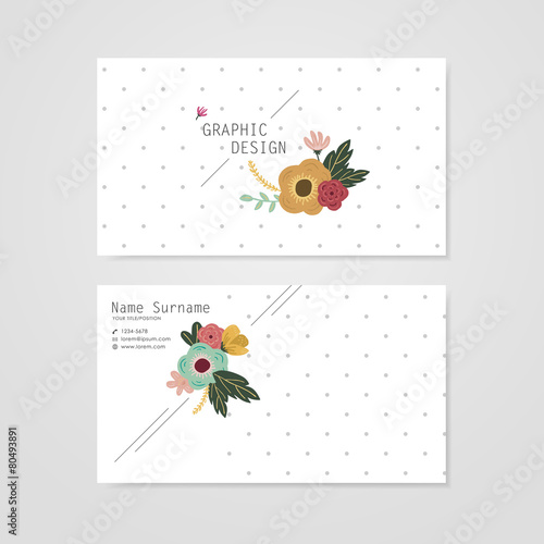 lovely business card template design