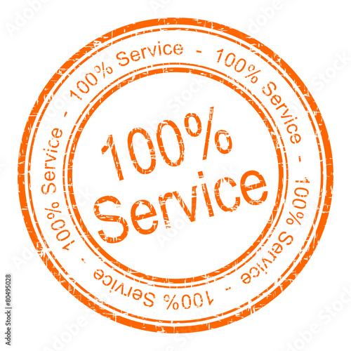 100% Service Stempel