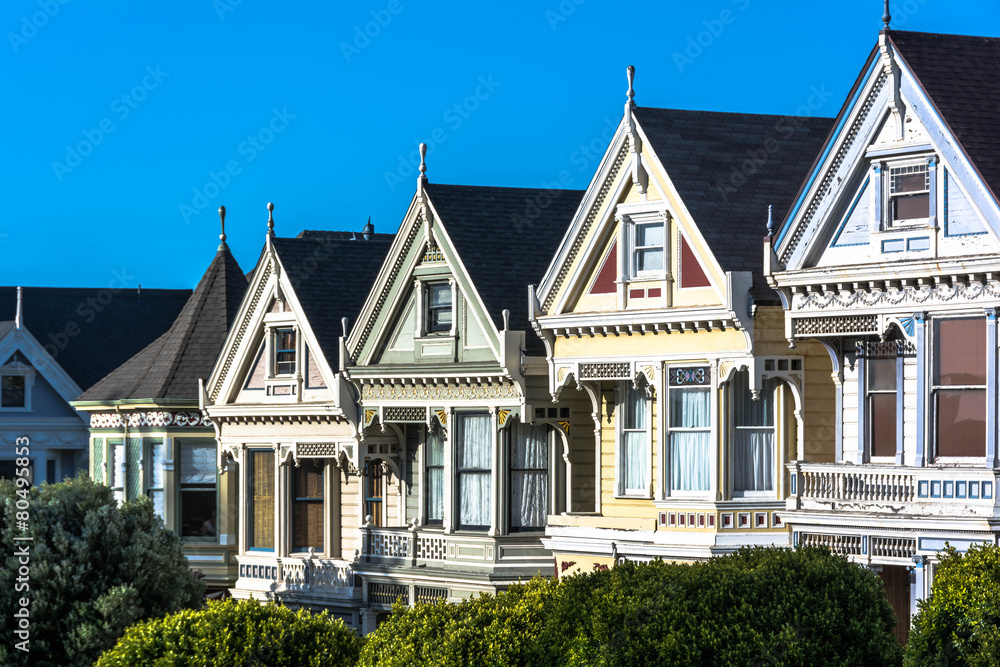 Victorian houses in San Francisco Victorian houses in San Francisco