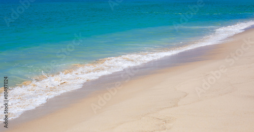 Landscape tropics sandy beach wave