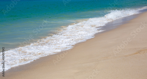Landscape tropics sandy beach wave