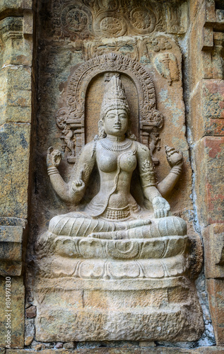 Hindu God Statue in Brihadeeswarar Temple
