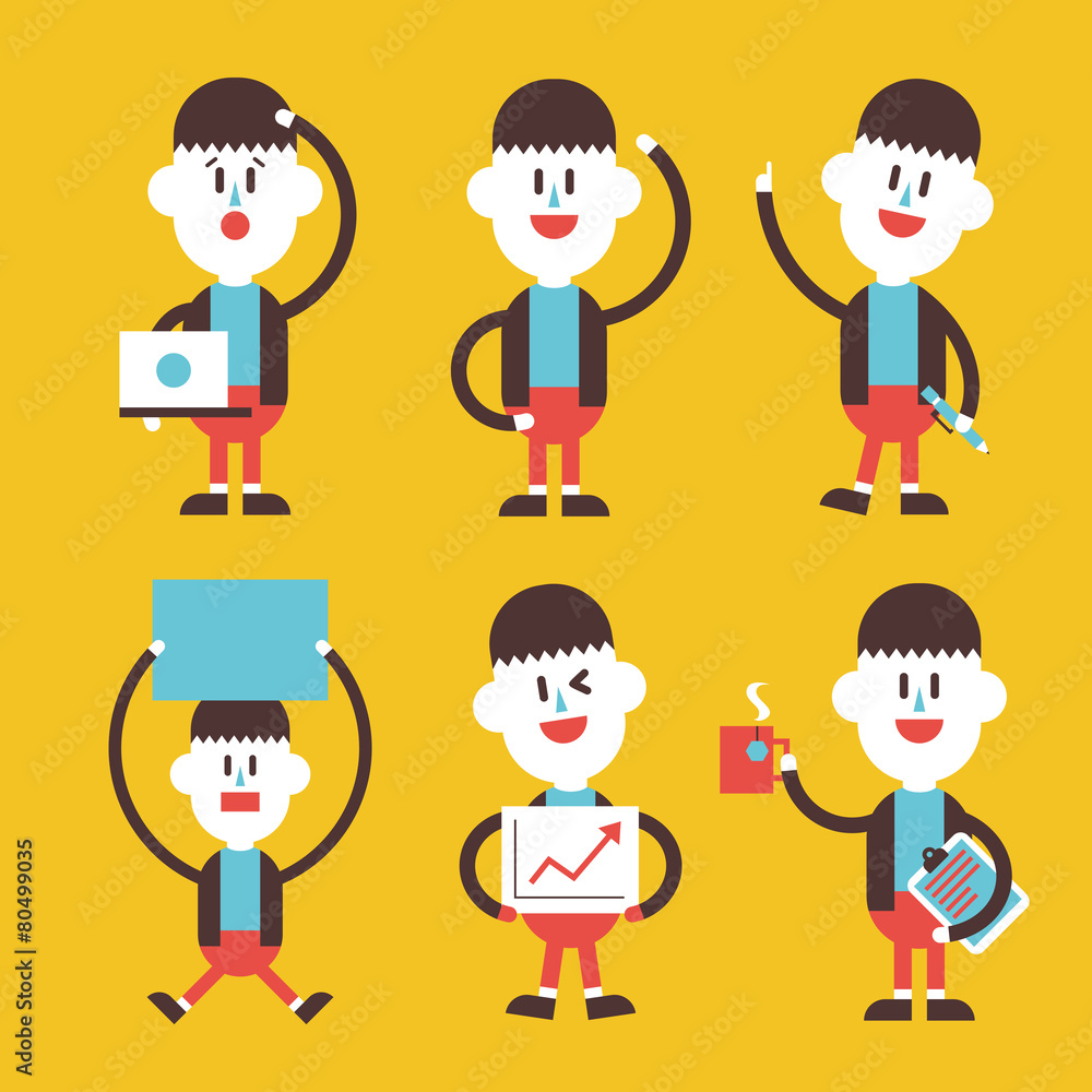 Character illustration design. Businessman set cartoon Character illustration design. Businessman set cartoon