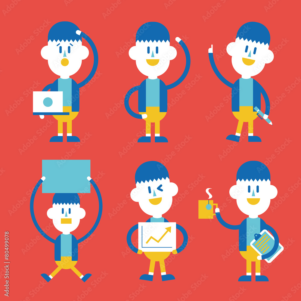 Character illustration design. Businessman set cartoon Character illustration design. Businessman set cartoon