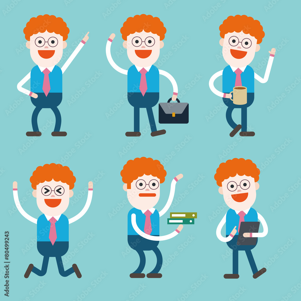 Character illustration design. Businessman set cartoon Character illustration design. Businessman set cartoon