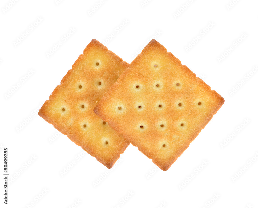 Cracker isolated on over white background Cracker isolated on over white background