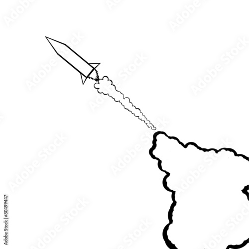 Comic Rakete simpel