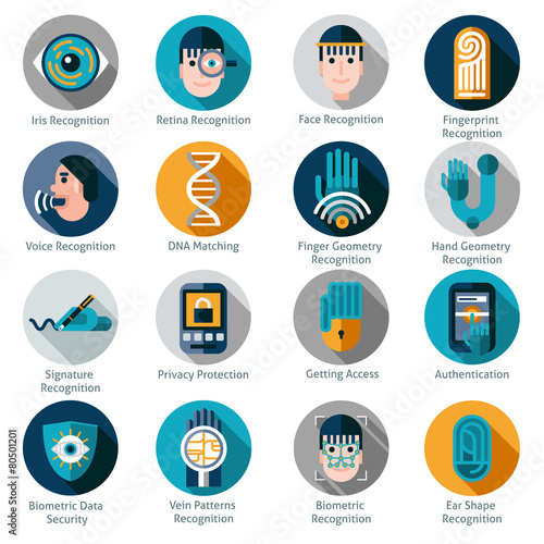 Biometric Authentication Icons