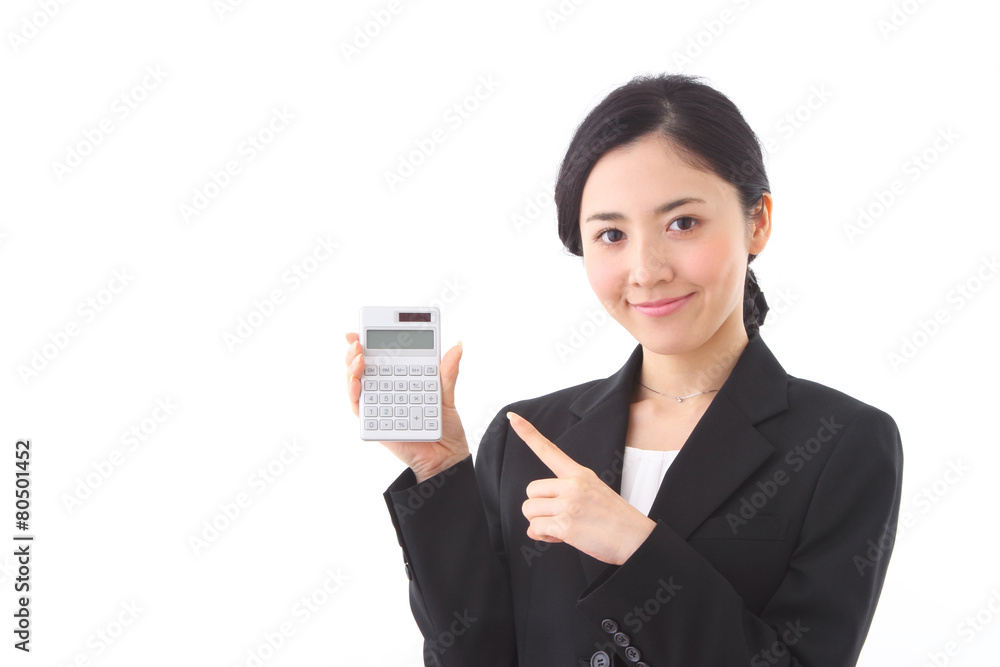 Asian businesswoman on white background Asian businesswoman on white background