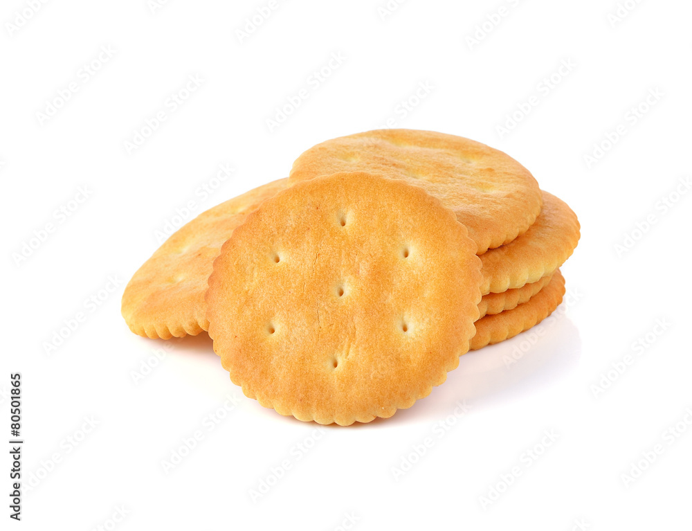 Cracker isolated on over white background Cracker isolated on over white background