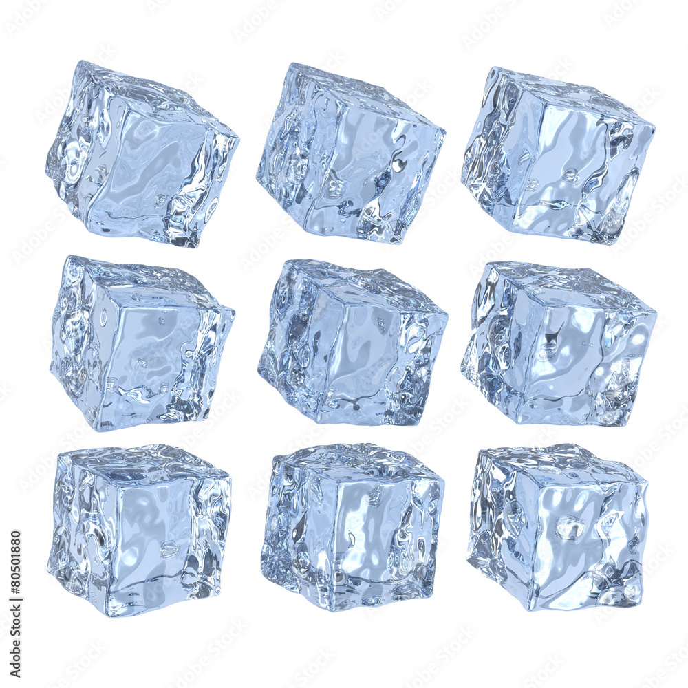 Obraz premium Set of ice cubes