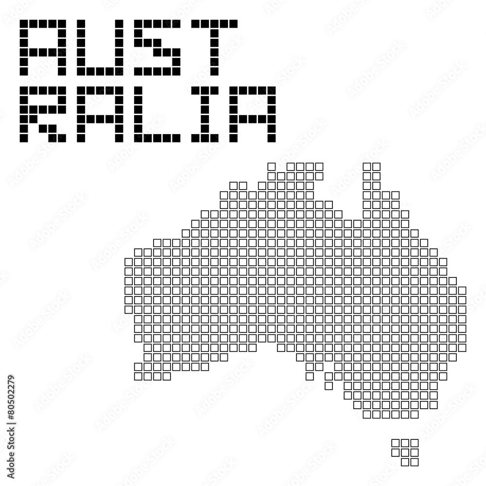 オーストラリアのドット地図(フレーム)