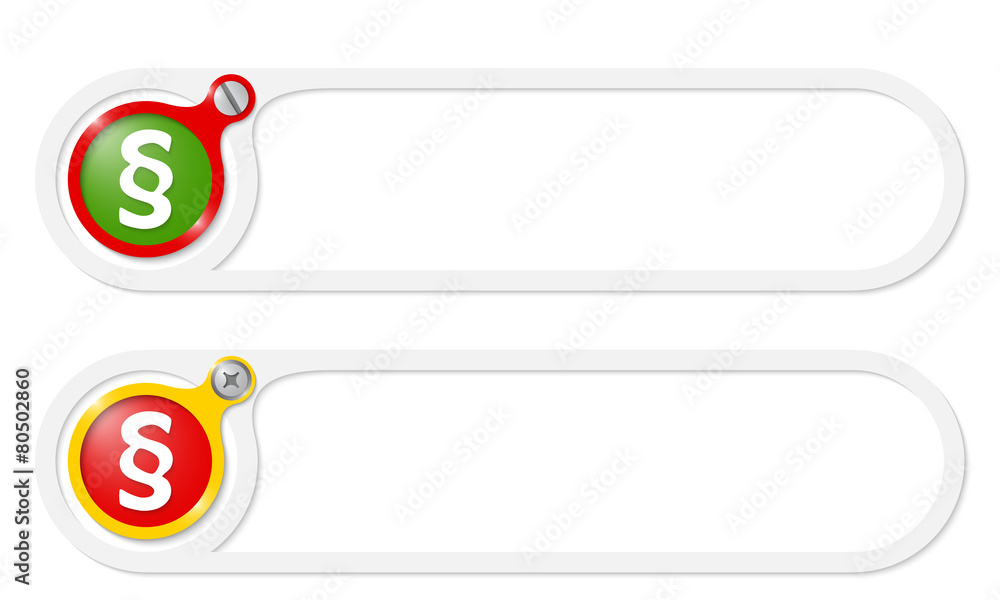 Obraz premium vector buttons with screw and paragraph