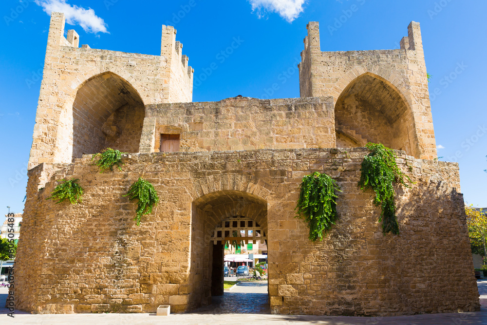 Alcudia Old Town in Majorca Porta des Moll Mallorca Balearic isl
