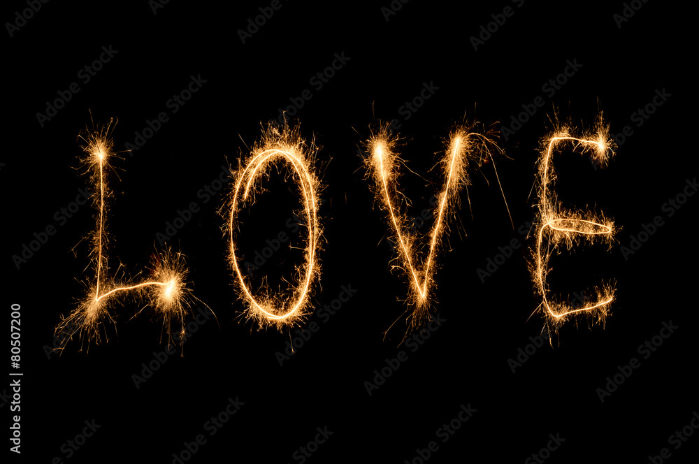 Love word sparkler Love word sparkler