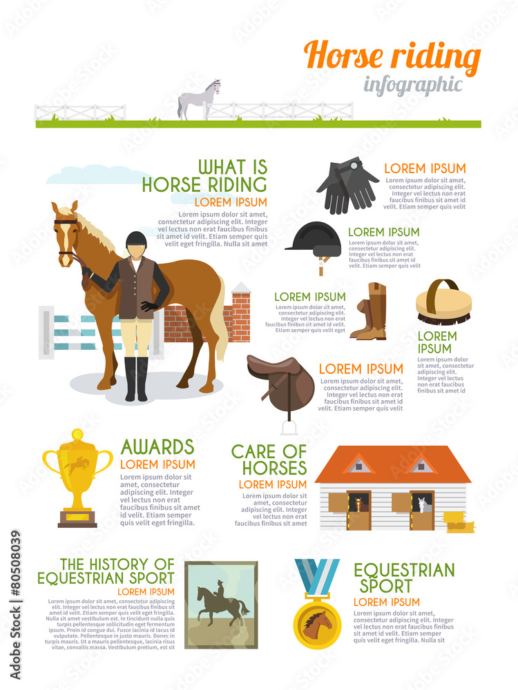 Jockey Infographics Set
