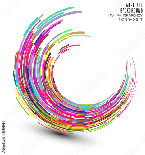 Abstract colorful swirl shape illustration, design element.