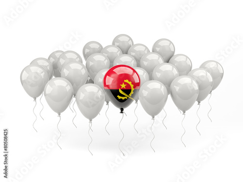 Air balloons with flag of angola