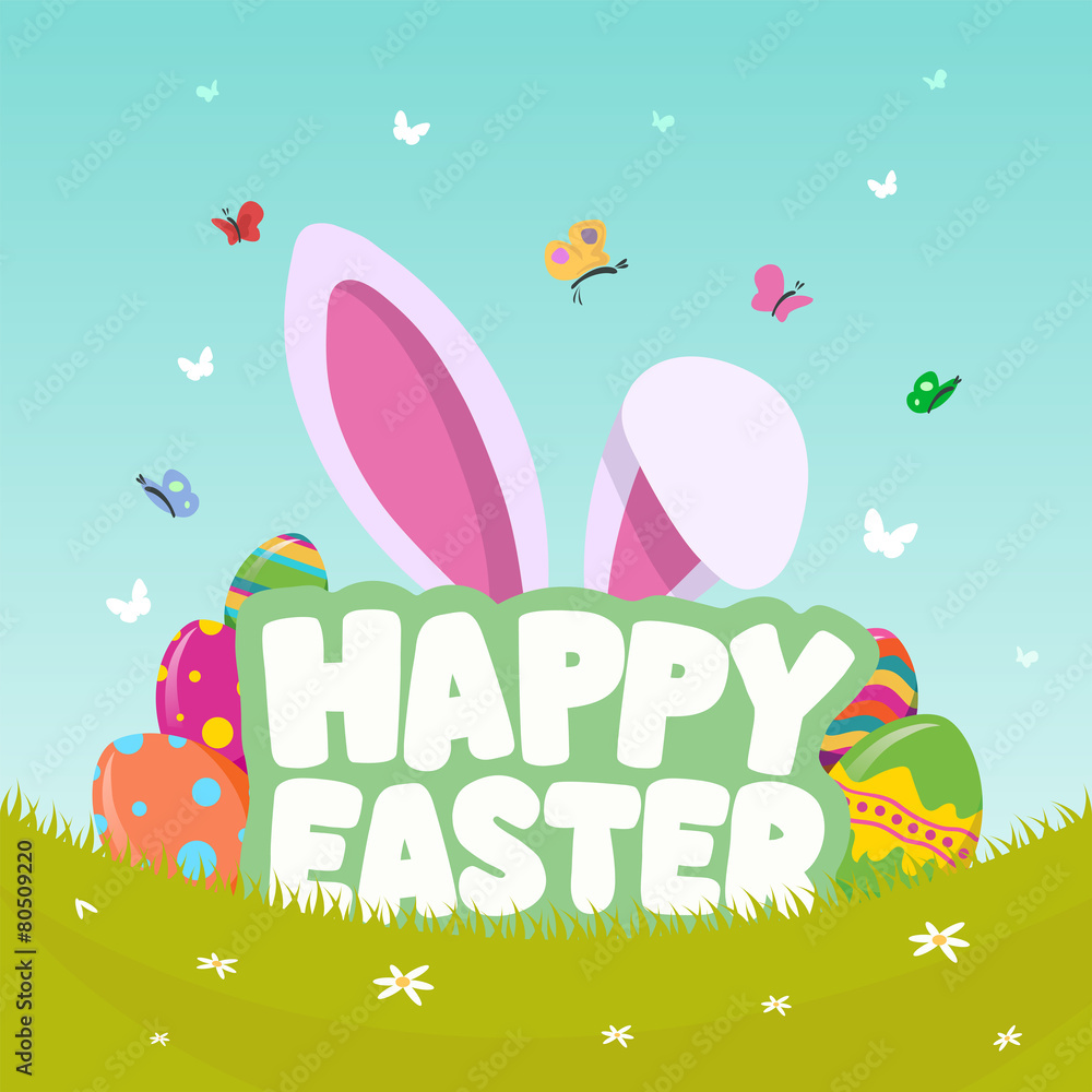 Happy Easter greeting vector