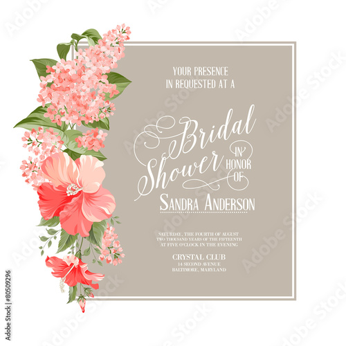 Bridal shower card.