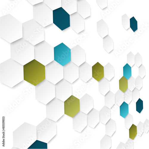 Abstract background with color hexagons