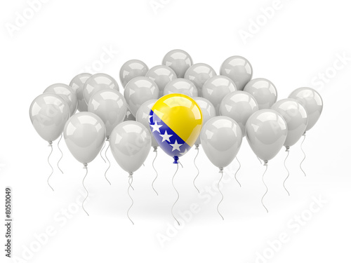 Air balloons with flag of bosnia and herzegovina