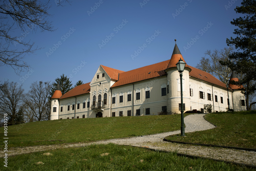 old castle and park near zagreb
