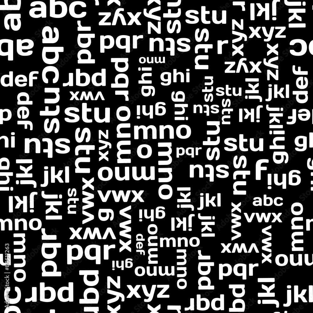 Typographic seamless Typographic seamless
