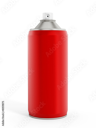 Red spray paint can