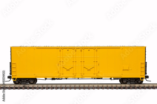 Yellow Railroad Box Car